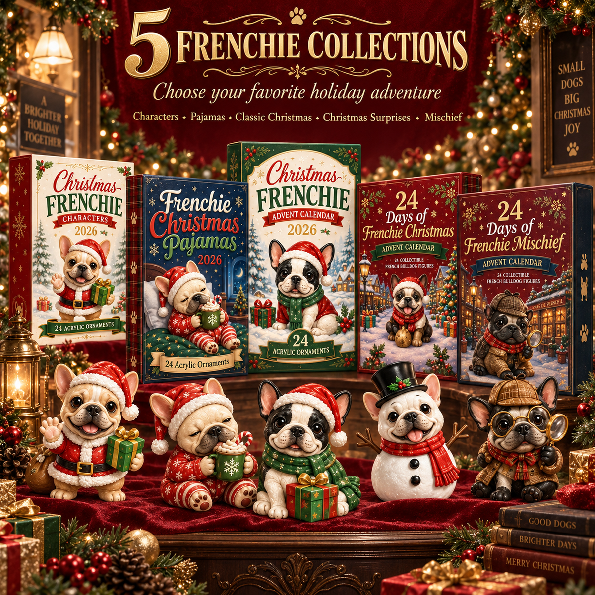 Last Day 49% OFF – 🐶 24-Day French Bulldog Christmas Advent Calendar