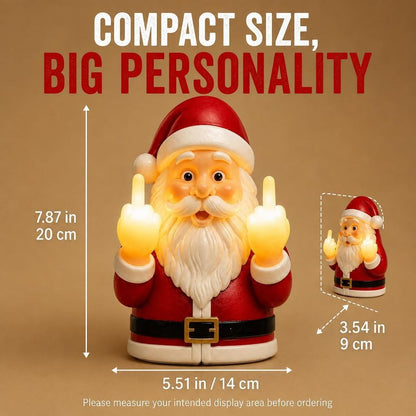 Middle Finger Santa Wall Lights