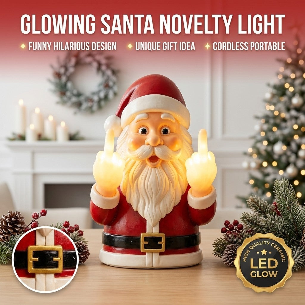 Middle Finger Santa Wall Lights