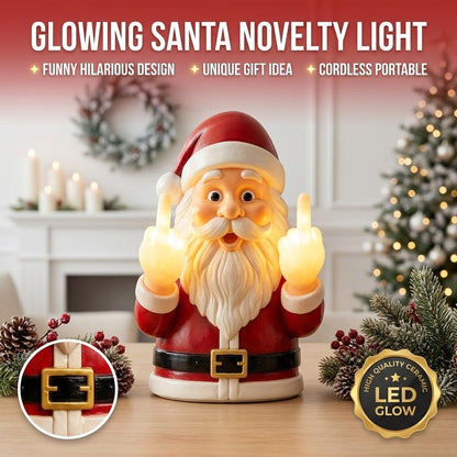 Middle Finger Santa Wall Lights