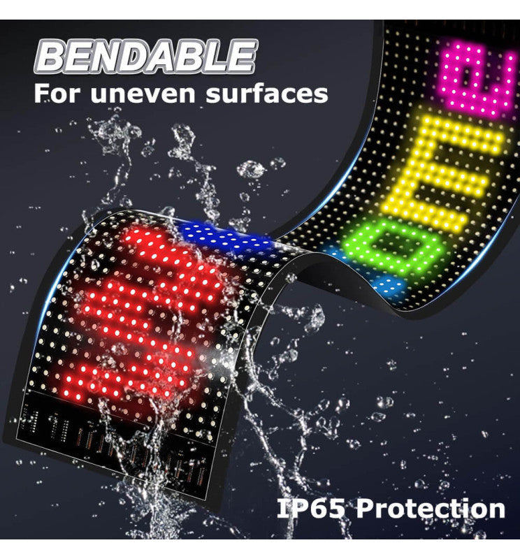 Universal Car LED Smart Digital Light RGB Colorful Flexible DIY Display Screen