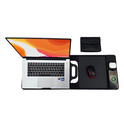 3-in-1 Laptop Sleeve with Wireless Charger & Stand
