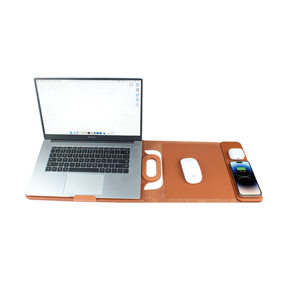 3-in-1 Laptop Sleeve with Wireless Charger & Stand