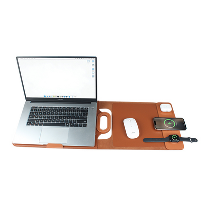 3-in-1 Laptop Sleeve with Wireless Charger & Stand
