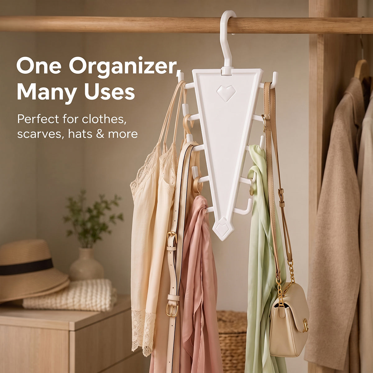 Rotating V-Shaped Accessory Hanger