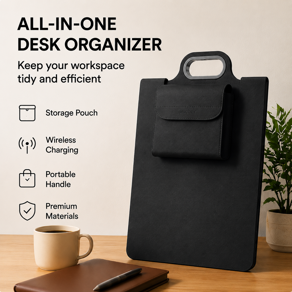 3-in-1 Laptop Sleeve with Wireless Charger & Stand
