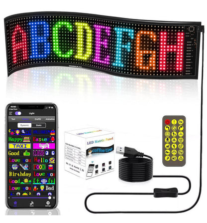 Universal Car LED Smart Digital Light RGB Colorful Flexible DIY Display Screen