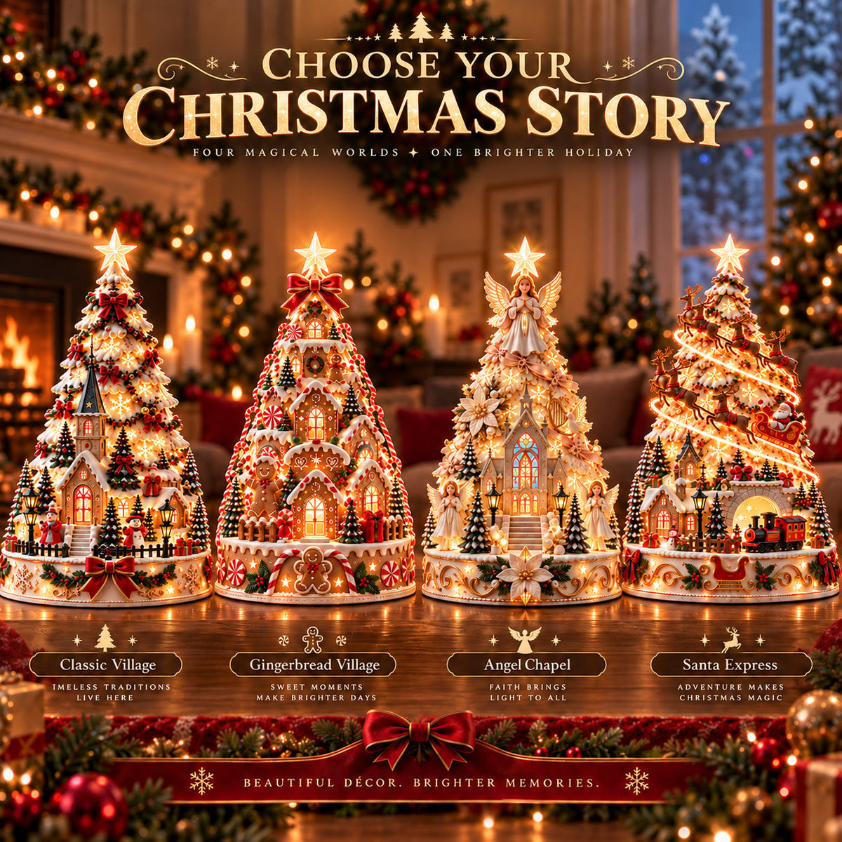 🏆 6,000+ Sold - 🎄Merry Christmas Village Lightscape Tree