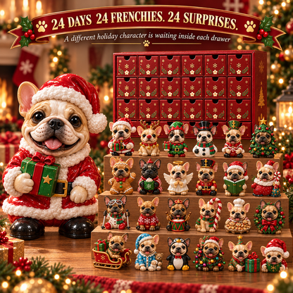 Last Day 49% OFF – 🐶 24-Day French Bulldog Christmas Advent Calendar