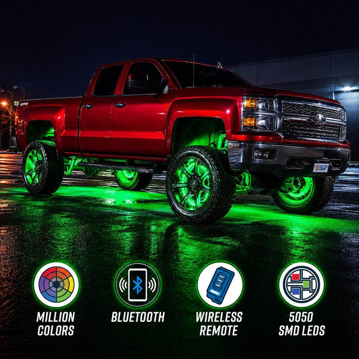 LED Wheel Light 4x Rings