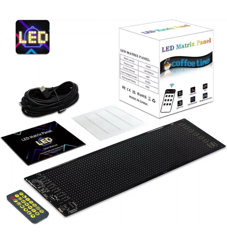 Universal Car LED Smart Digital Light RGB Colorful Flexible DIY Display Screen