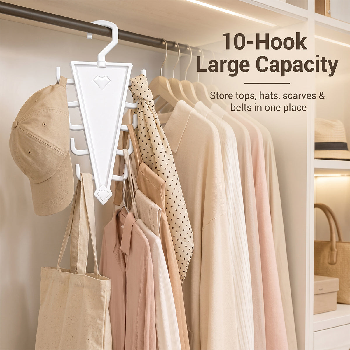 Rotating V-Shaped Accessory Hanger