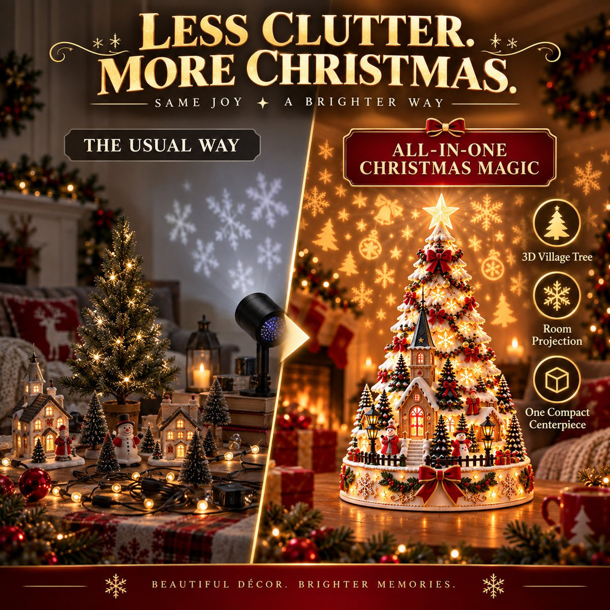 🏆 6,000+ Sold - 🎄Merry Christmas Village Lightscape Tree