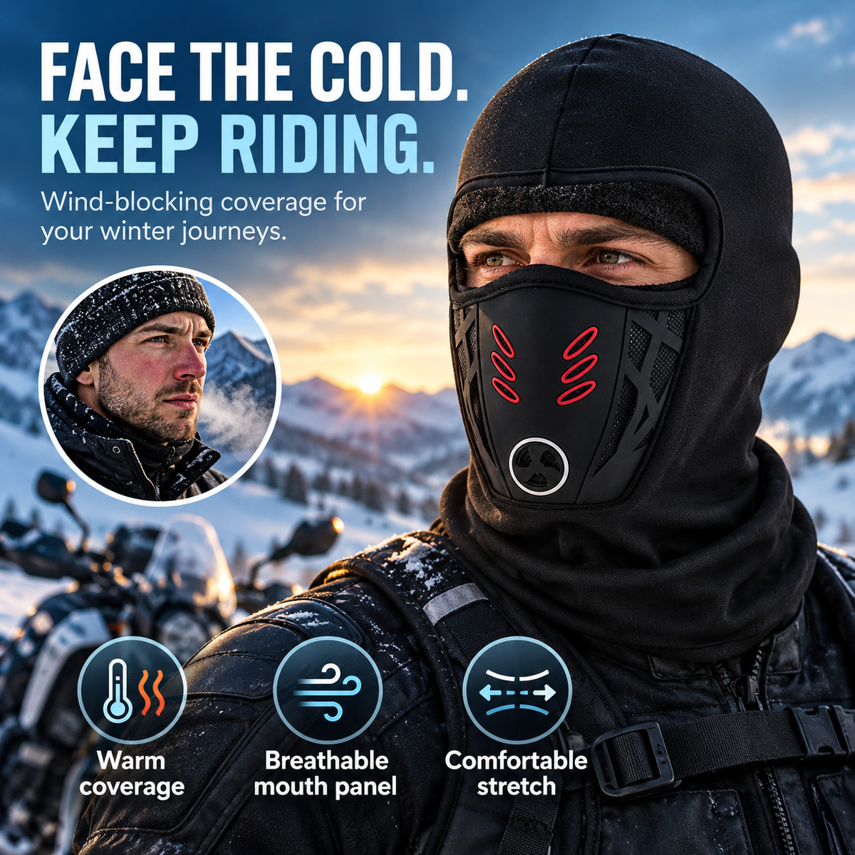 Winter Windproof Fleece Balaclava Face Mask