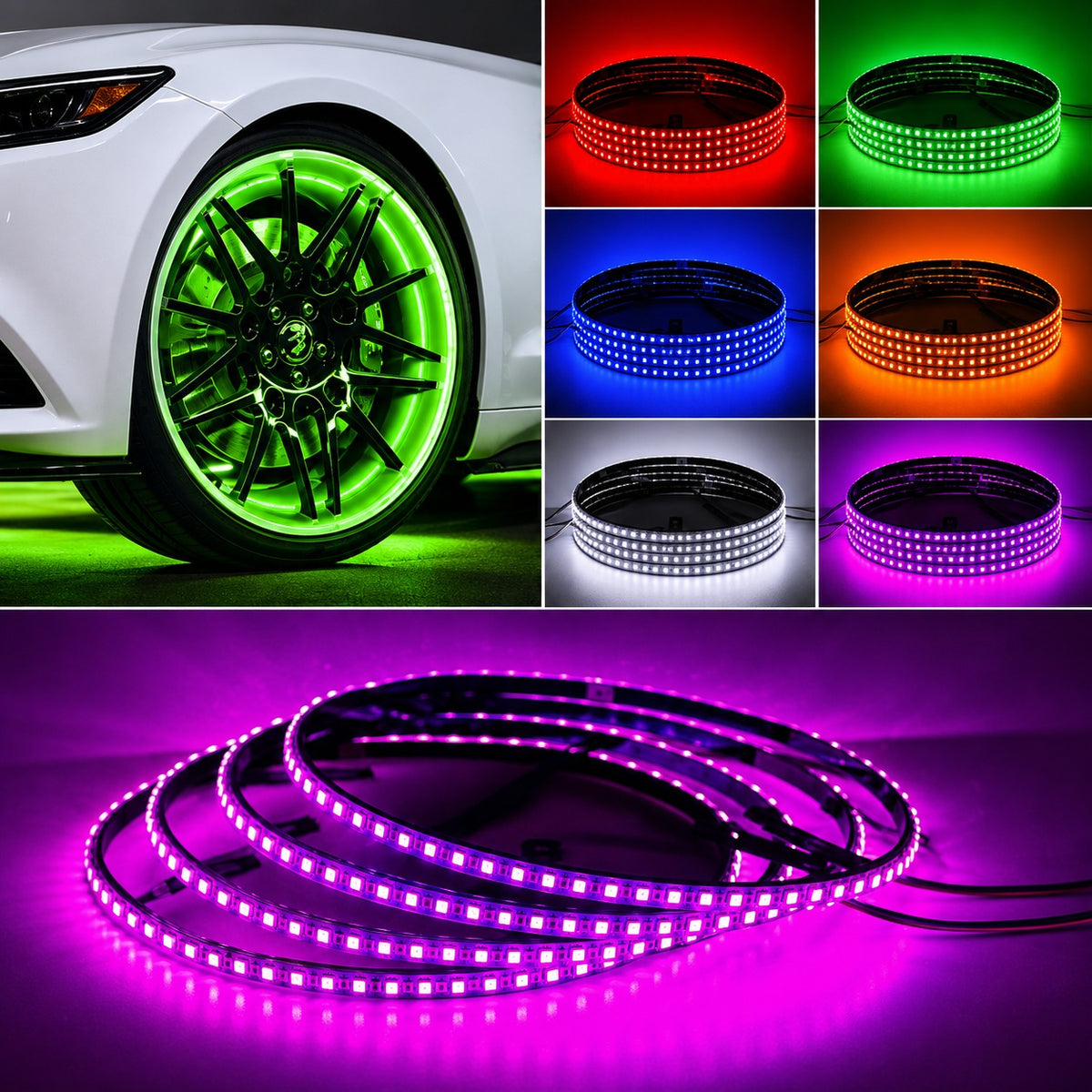 LED Wheel Light 4x Rings