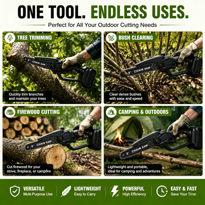 21V 8-Inch Cordless Mini Chainsaw