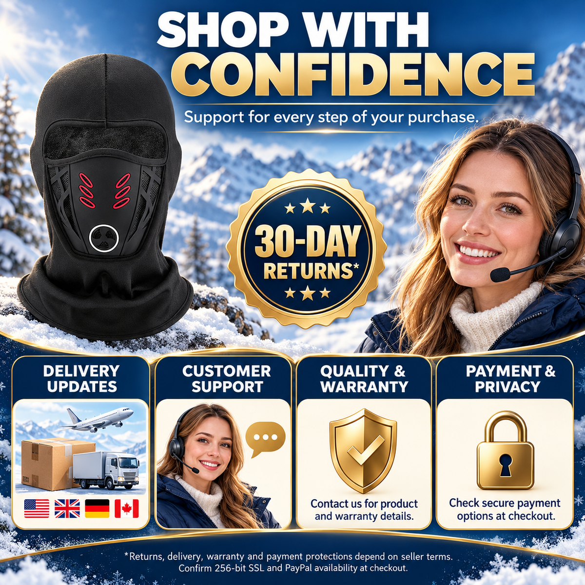Winter Windproof Fleece Balaclava Face Mask