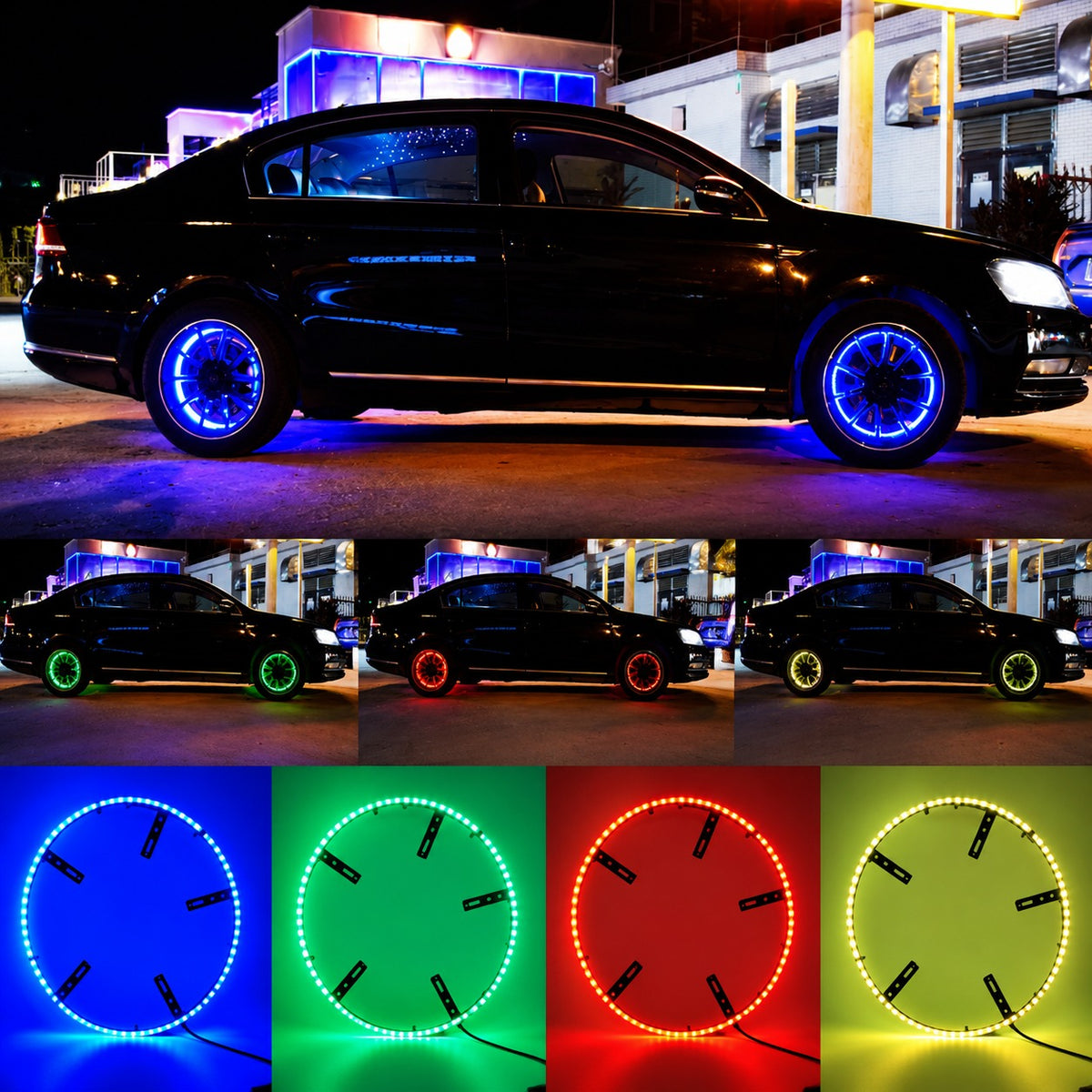 LED Wheel Light 4x Rings