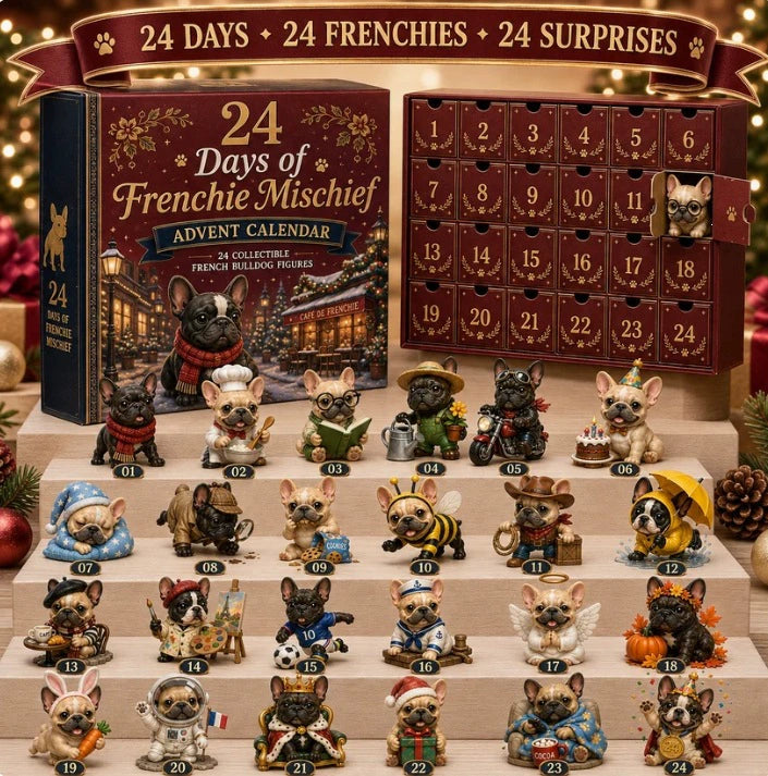 Last Day 49% OFF – 🐶 24-Day French Bulldog Christmas Advent Calendar
