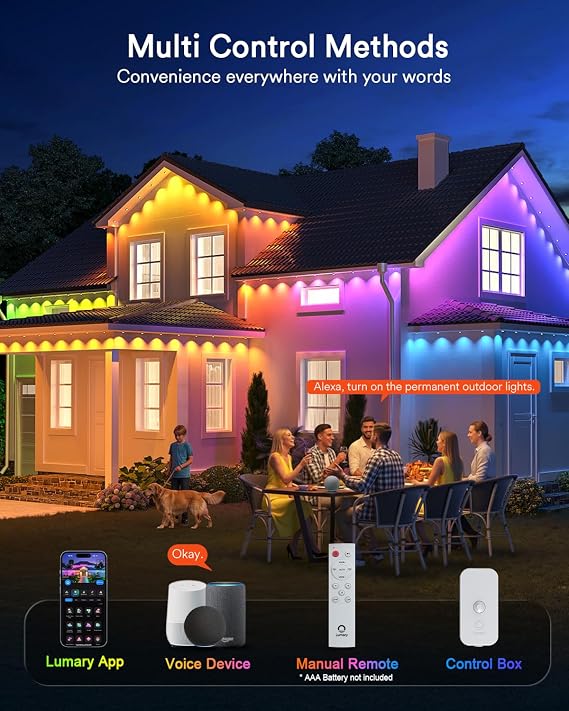 Permanent Outdoor Lights 2 with Remote for House