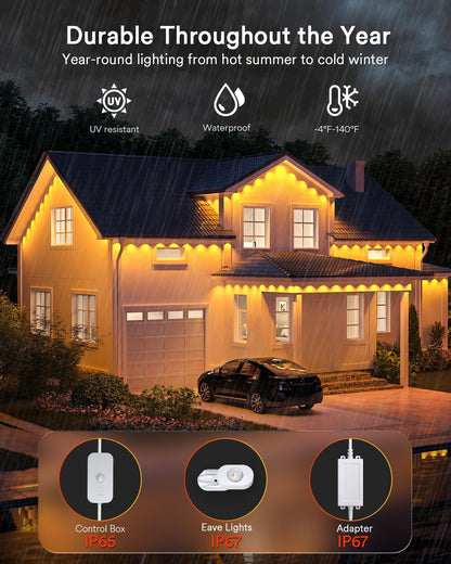 Permanent Outdoor Lights 2 with Remote for House