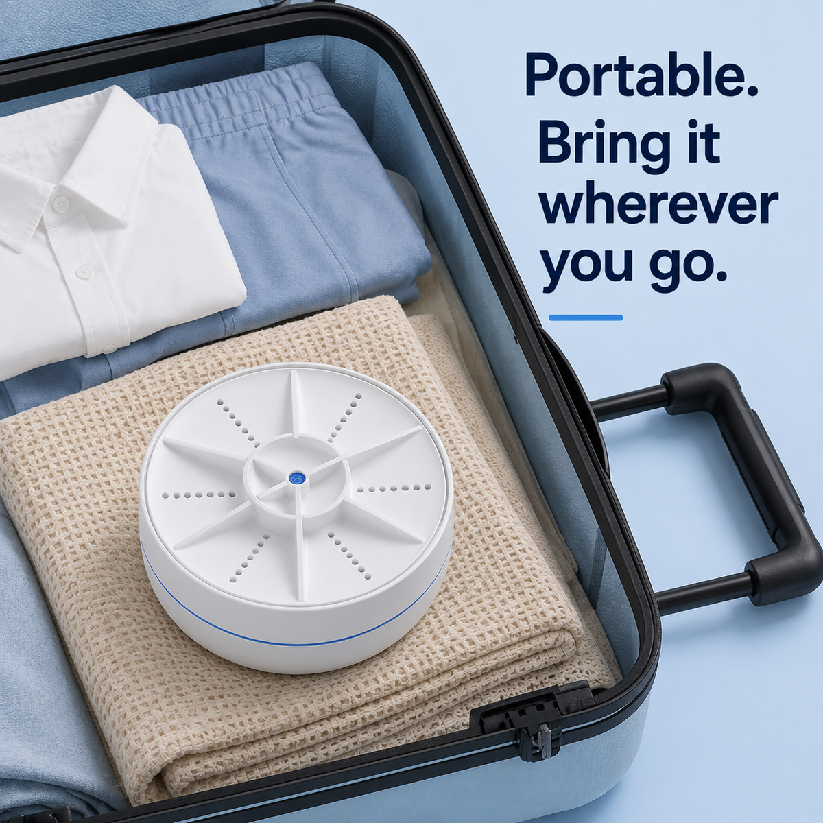 💥50% OFF & FREE SHIPPING！Portable Ultrasonic Washer for Dishes & Laundry