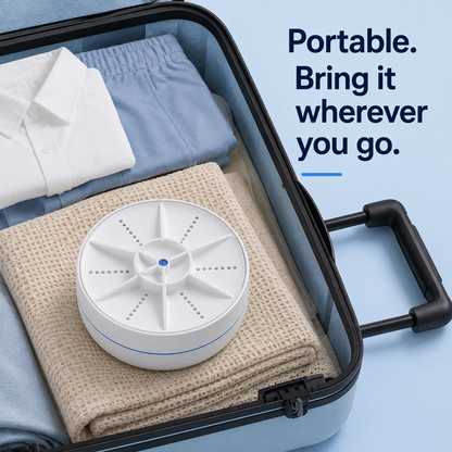 💥50% OFF & FREE SHIPPING！Portable Ultrasonic Washer for Dishes & Laundry