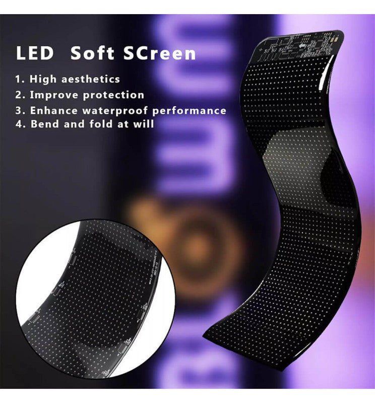 Universal Car LED Smart Digital Light RGB Colorful Flexible DIY Display Screen