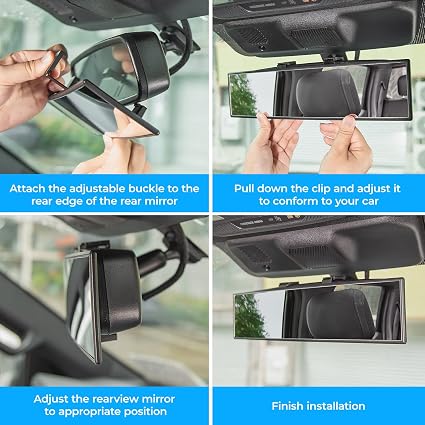 Universal 11.22 Inch Panoramic Convex Rearview Mirror