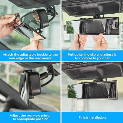 Universal 11.22 Inch Panoramic Convex Rearview Mirror