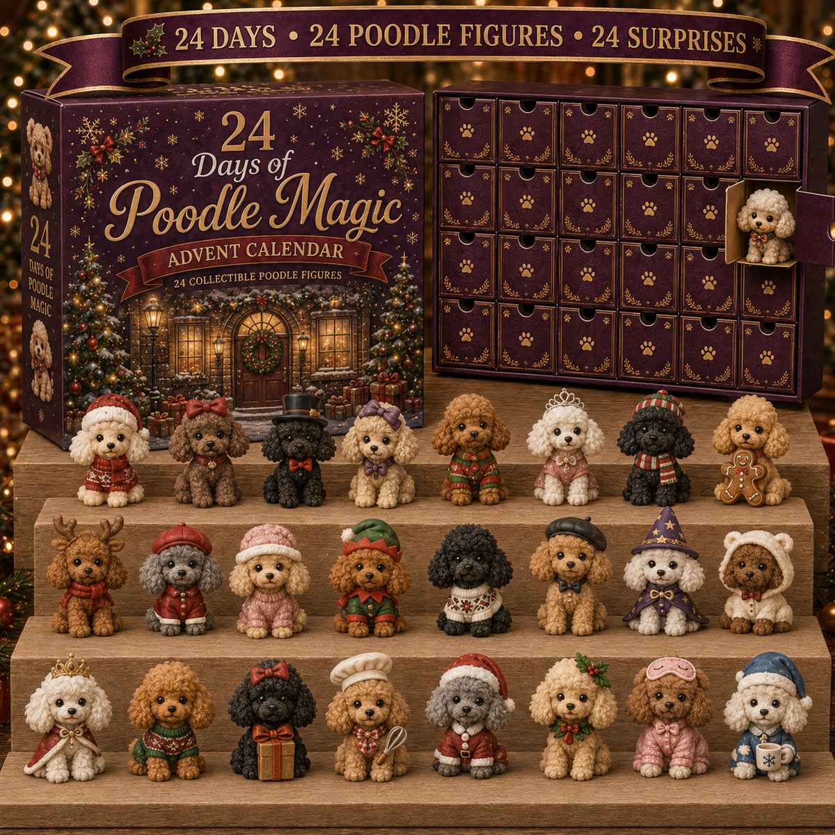 🎁 Poodle Lover’s 24-Day Christmas Advent Calendar 🐩❤️