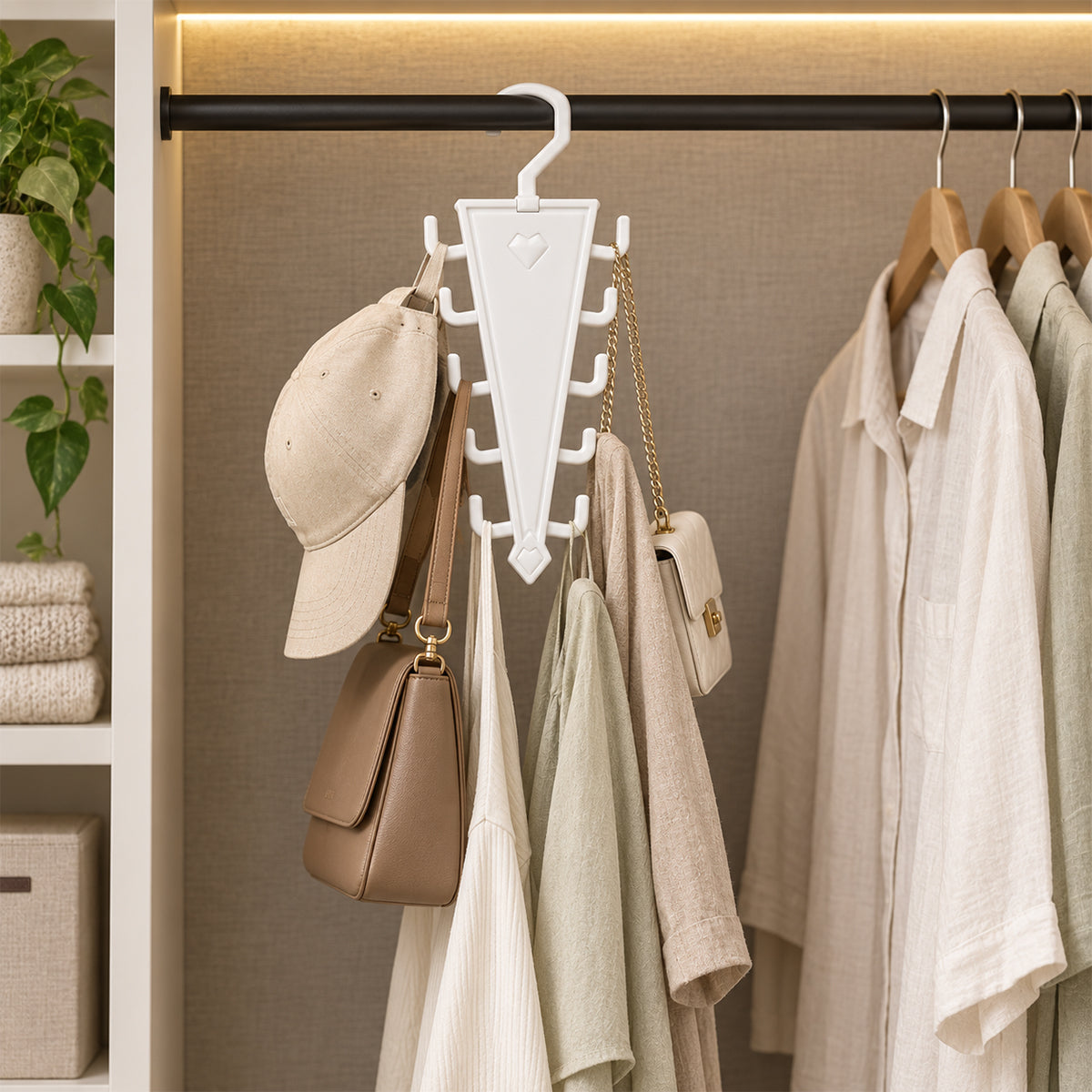 Rotating V-Shaped Accessory Hanger