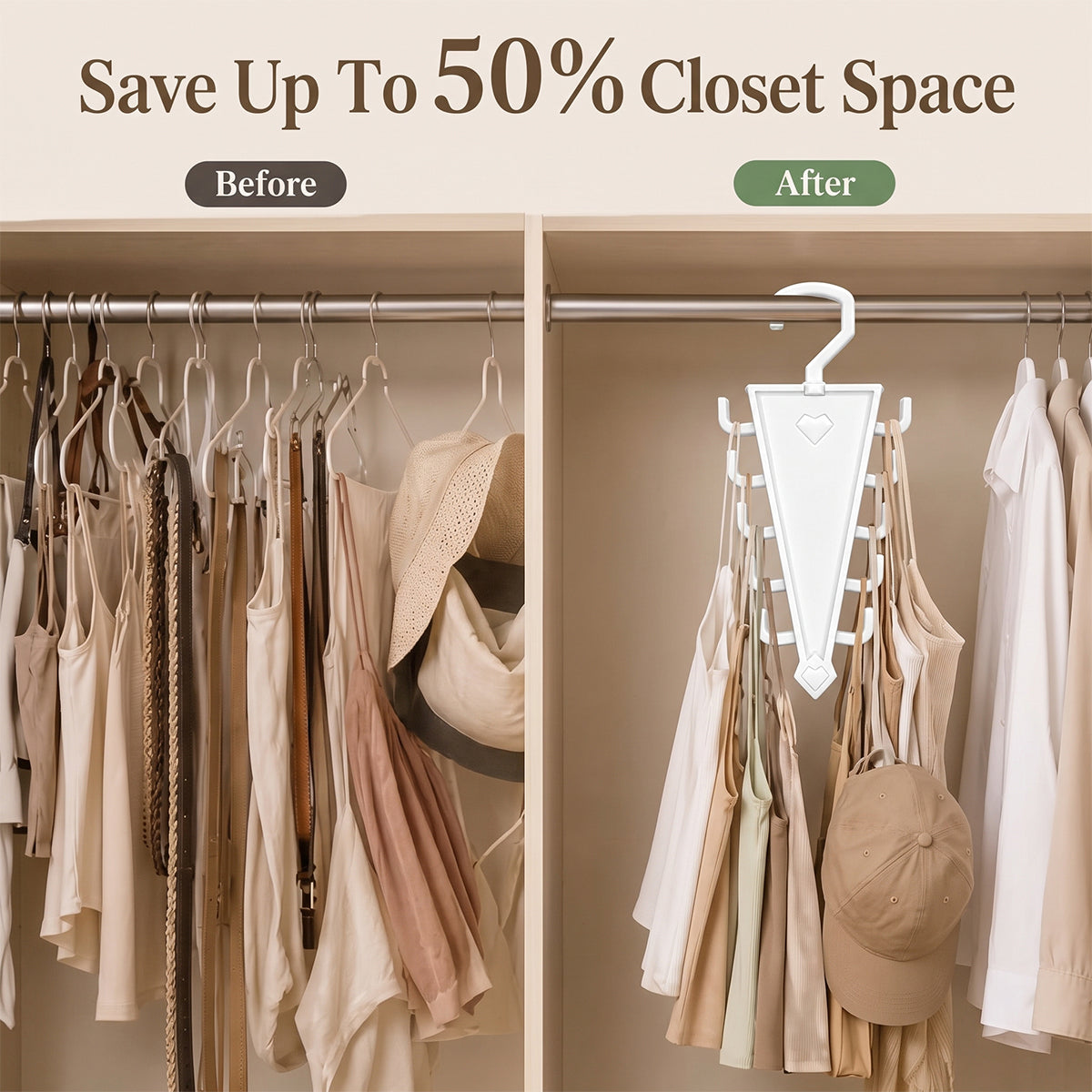 Rotating V-Shaped Accessory Hanger