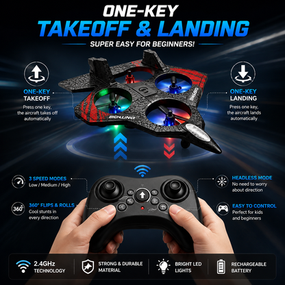 RC Fighter Jet Drone for Kids