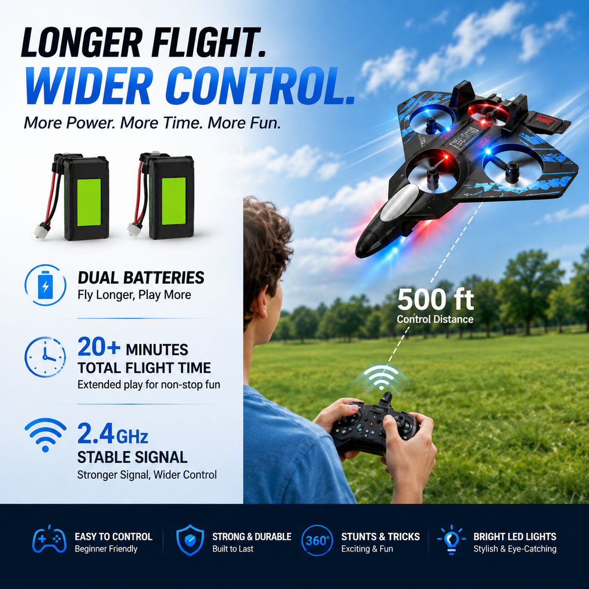RC Fighter Jet Drone for Kids