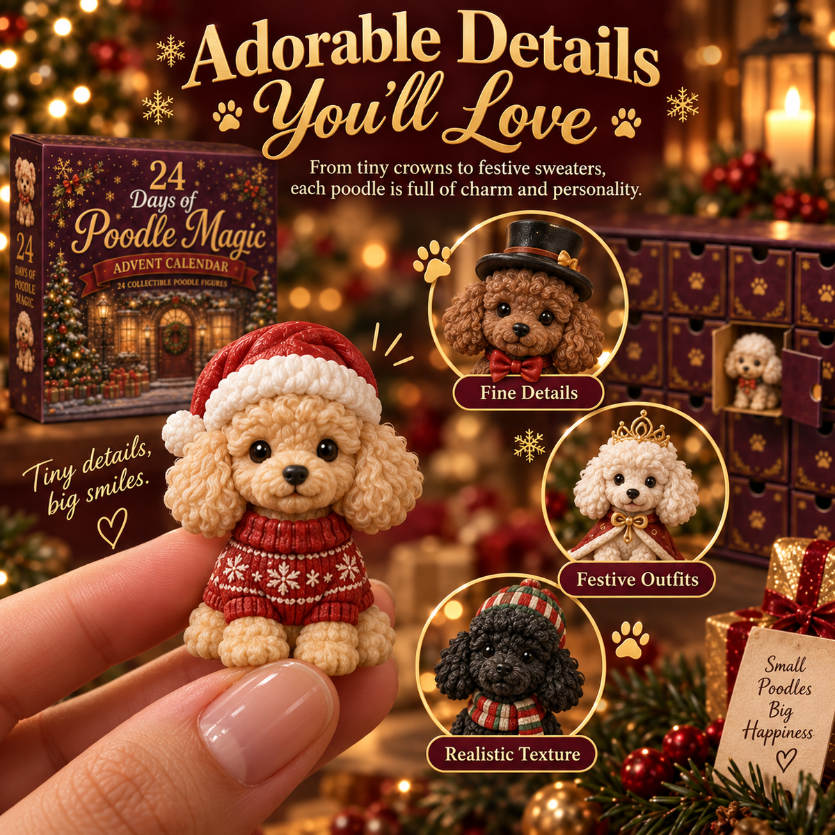 🎁 Poodle Lover’s 24-Day Christmas Advent Calendar 🐩❤️