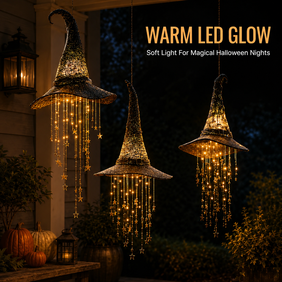 🧙‍♀️Lighted Witch Hat Hanging Chime