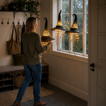 🧙‍♀️Lighted Witch Hat Hanging Chime