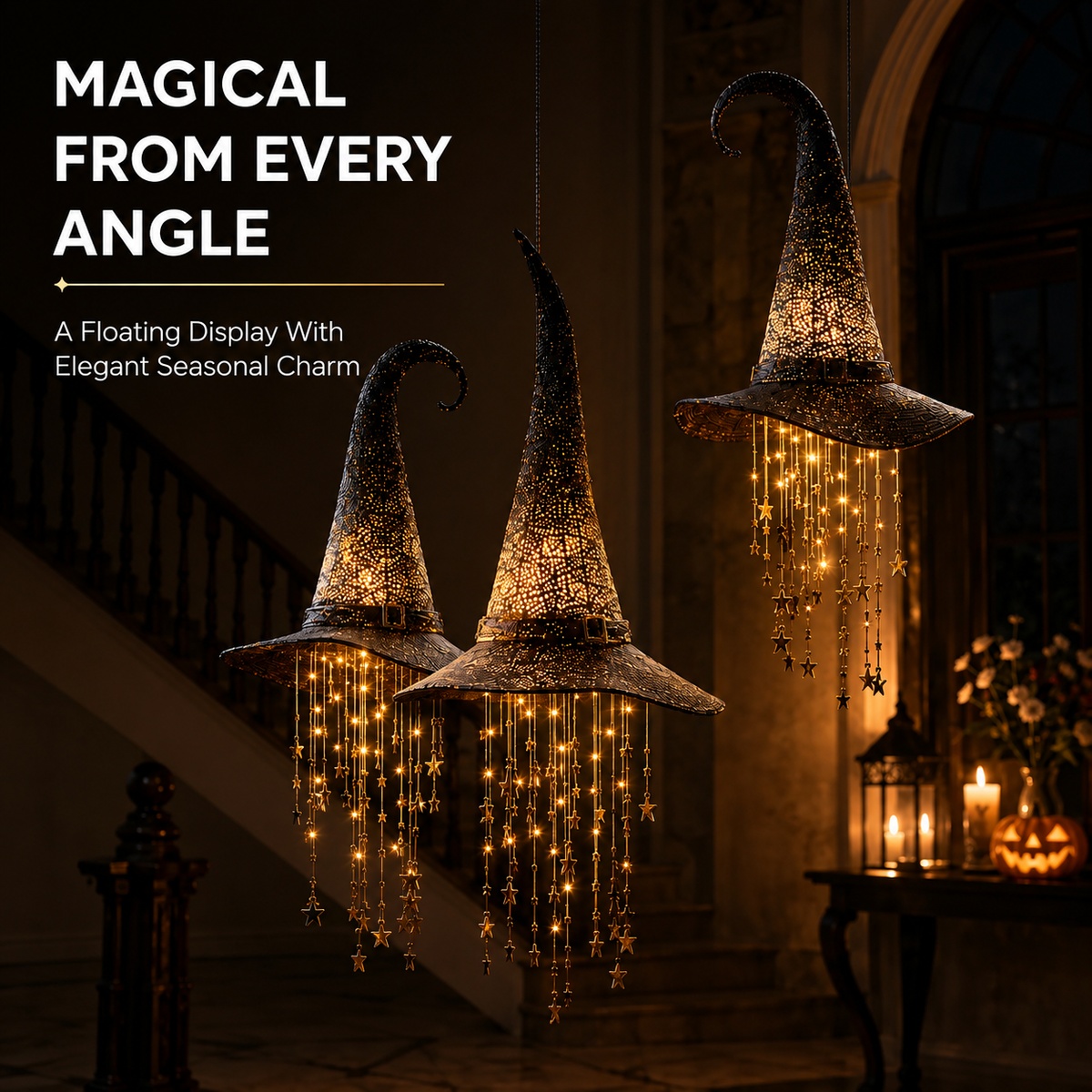 🧙‍♀️Lighted Witch Hat Hanging Chime