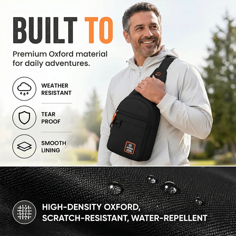 ⭐ Waterproof Multi-pocket Crossbody Sling Bag