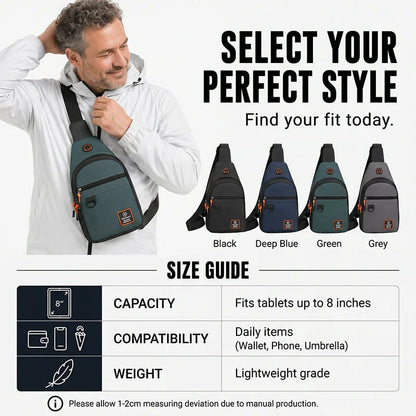 ⭐ Waterproof Multi-pocket Crossbody Sling Bag