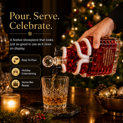⭐Santa Stuck in Chimney Decanter Whiskey Bottle