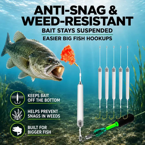 🎣Anti-Snag Floating Bottom Hook Leaders🐟Pre-Tied Off Bottom Fishing Rig