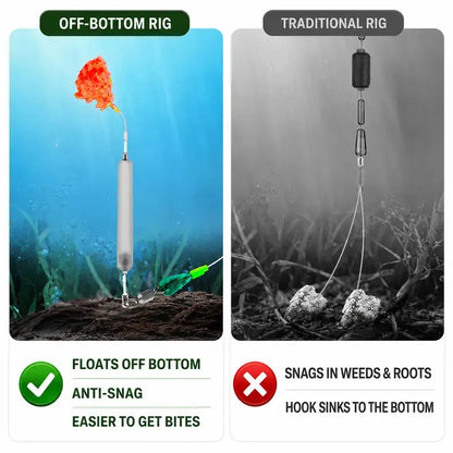 🎣Anti-Snag Floating Bottom Hook Leaders🐟Pre-Tied Off Bottom Fishing Rig