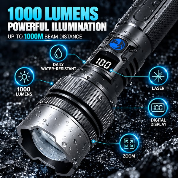 🔦Ultra Bright Tactical Rechargeable LED Flashlight