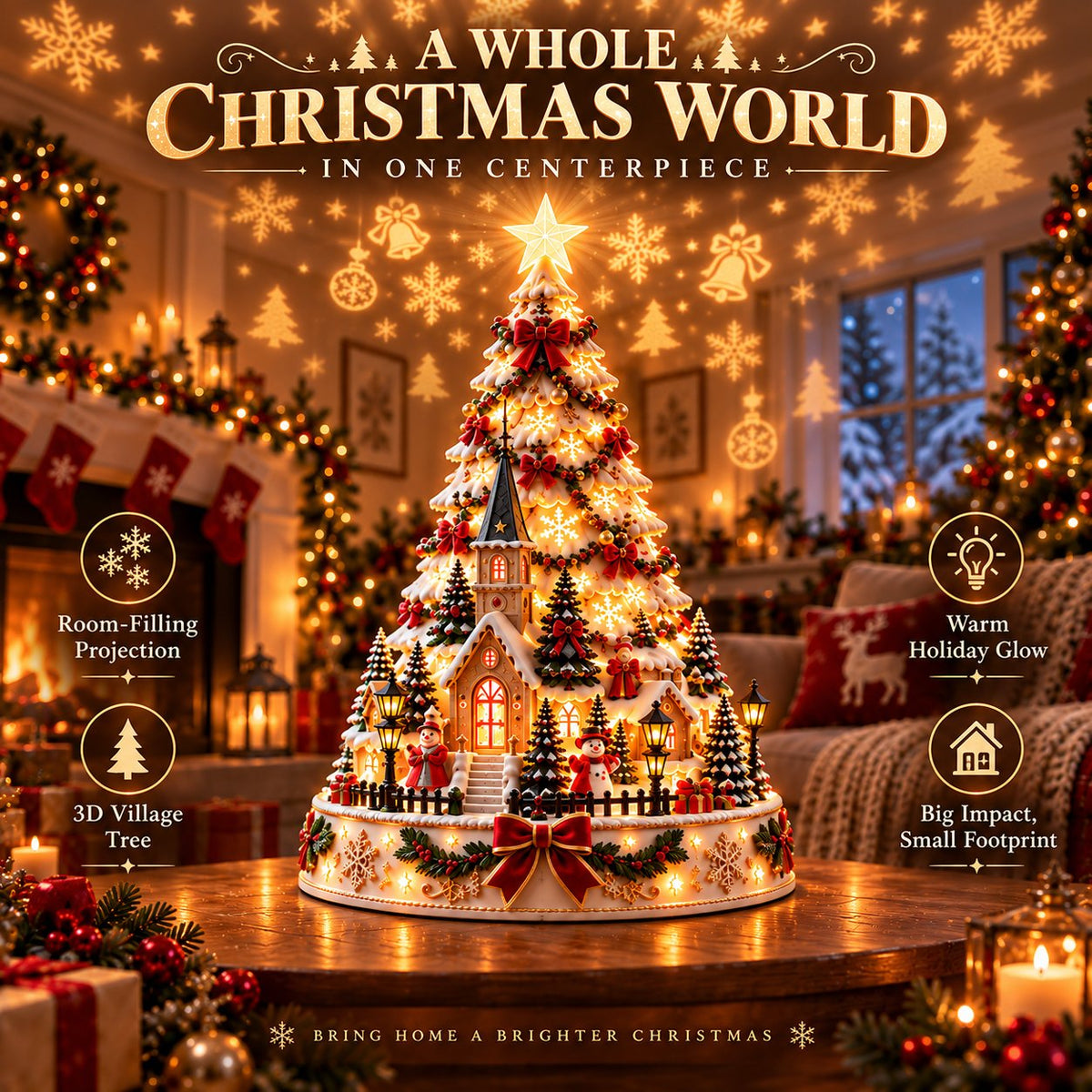 🏆 6,000+ Sold - 🎄Merry Christmas Village Lightscape Tree