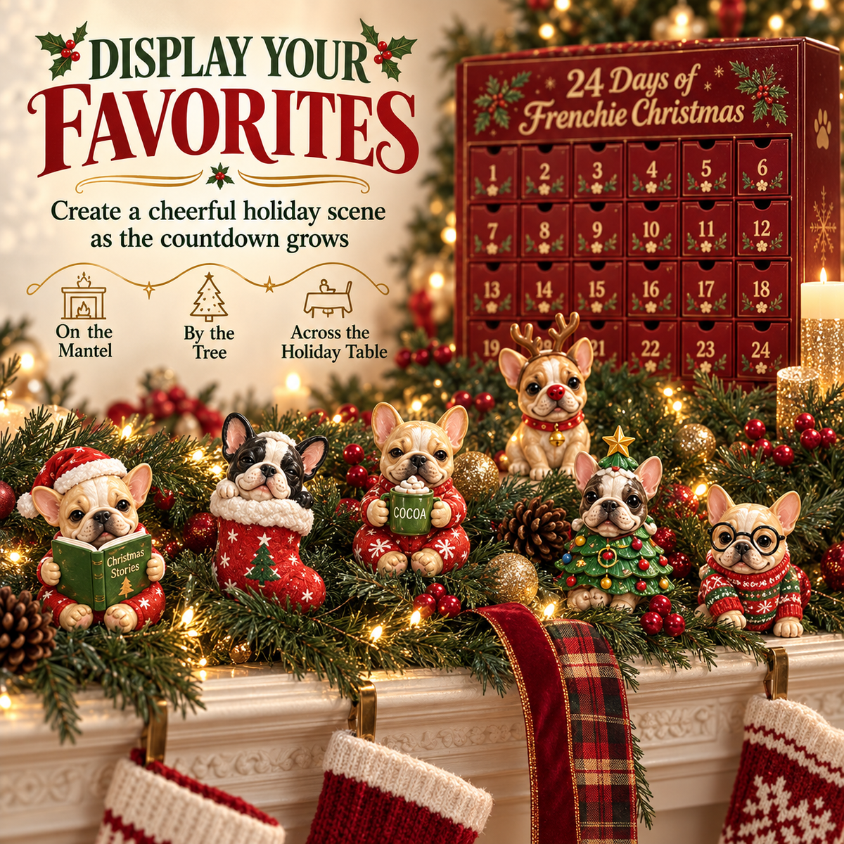 Last Day 49% OFF – 🐶 24-Day French Bulldog Christmas Advent Calendar