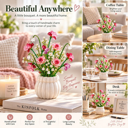 🧘Relaxing & Beginner-Friendly-Beaded Wildflower Bouquet Kit DIY🌷