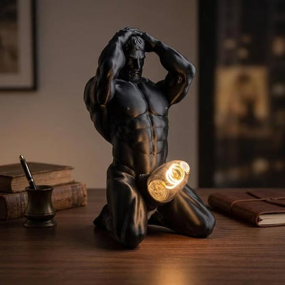 🔥Bold Male Figure Table Lamp, Artistic Statue Light