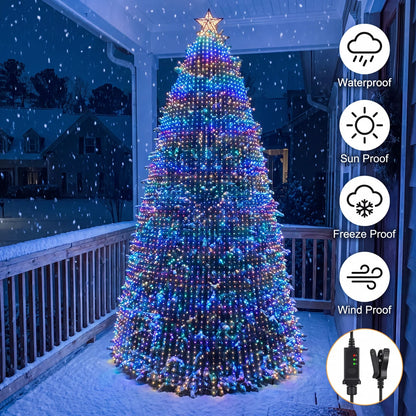 🎄✨Christmas LED House Net & Smart Outdoor Wall Curtain Light & Christmas Tree Lights